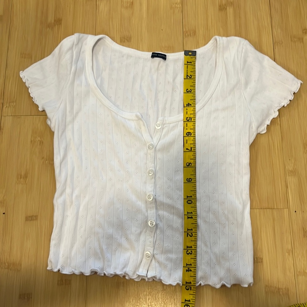 Brandy Melville white short sleeve top